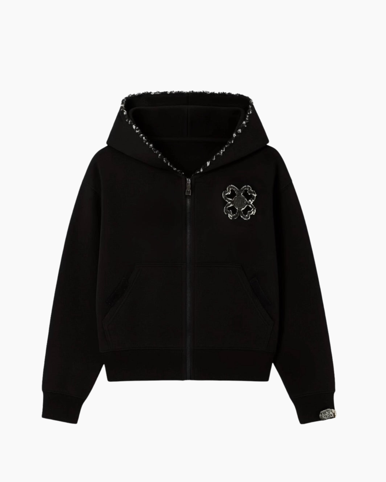 ZIP HOODIE DEEP BLACK