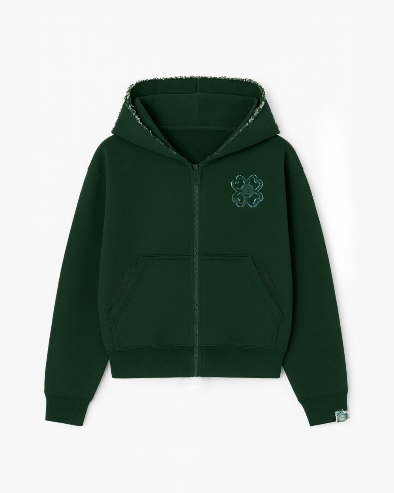 ZIP HOODIE FOREST GREEN