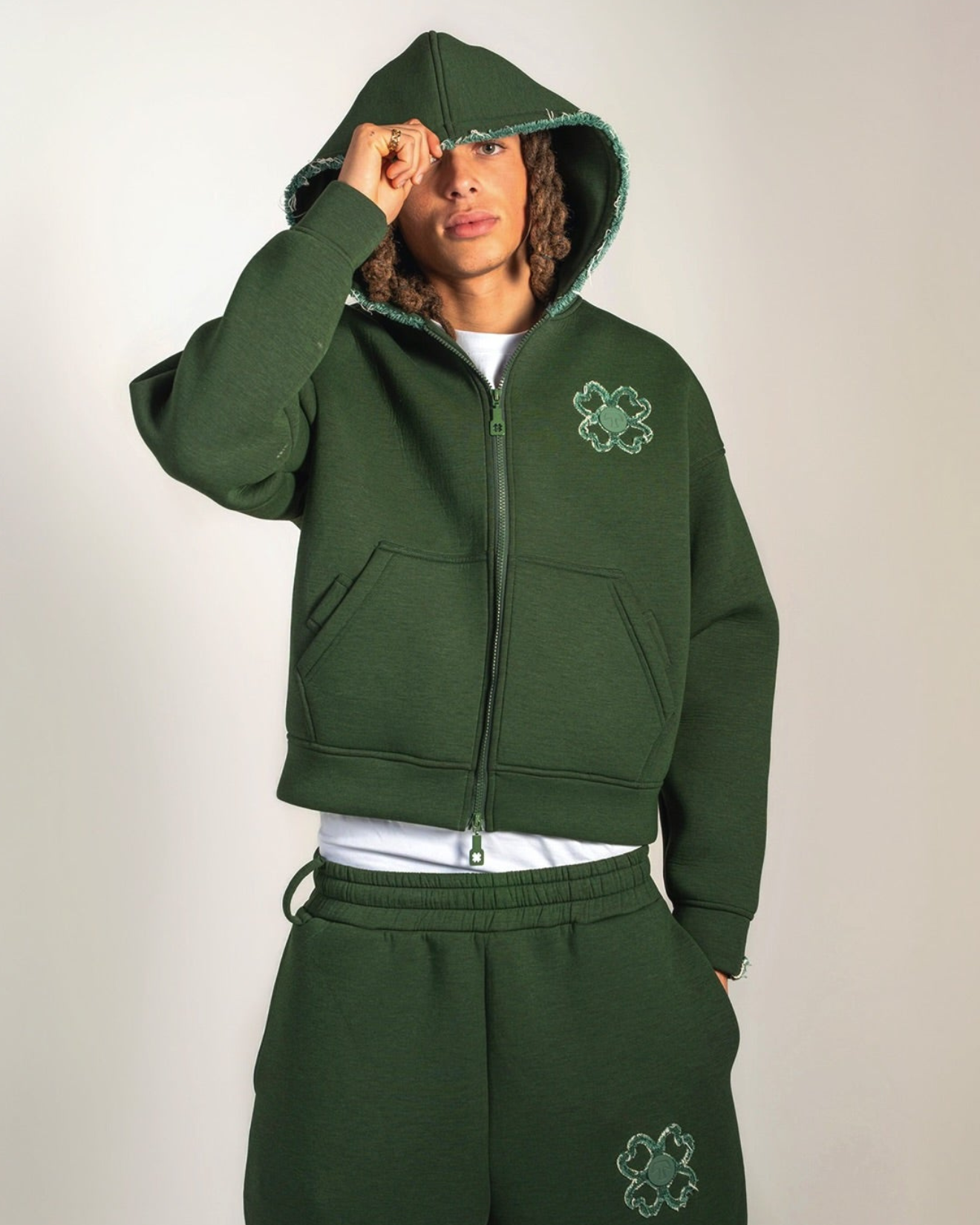 ZIP HOODIE FOREST GREEN