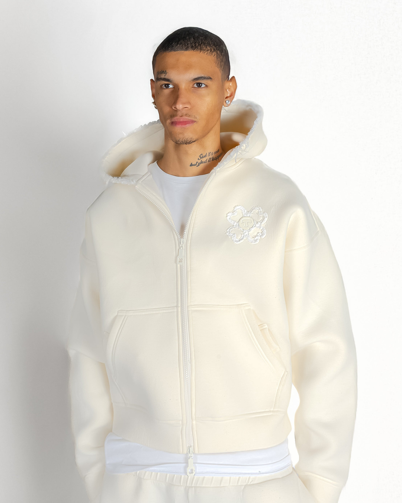 ZIP HOODIE DUNE CREAM